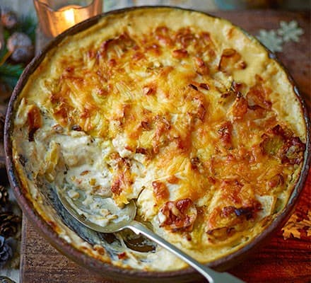 Cheesy Celeriac Leek Rosemary Gratin Ba8bfd1